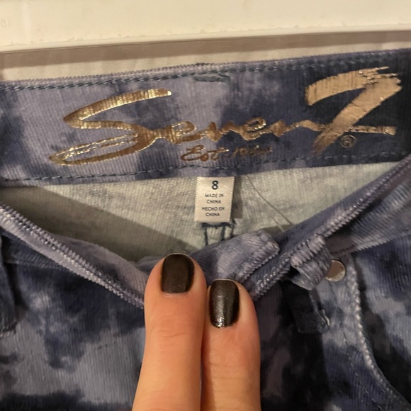 Seven for all Mankind stretch tye dye cords- 8, NWOT - Picture 2 of 4